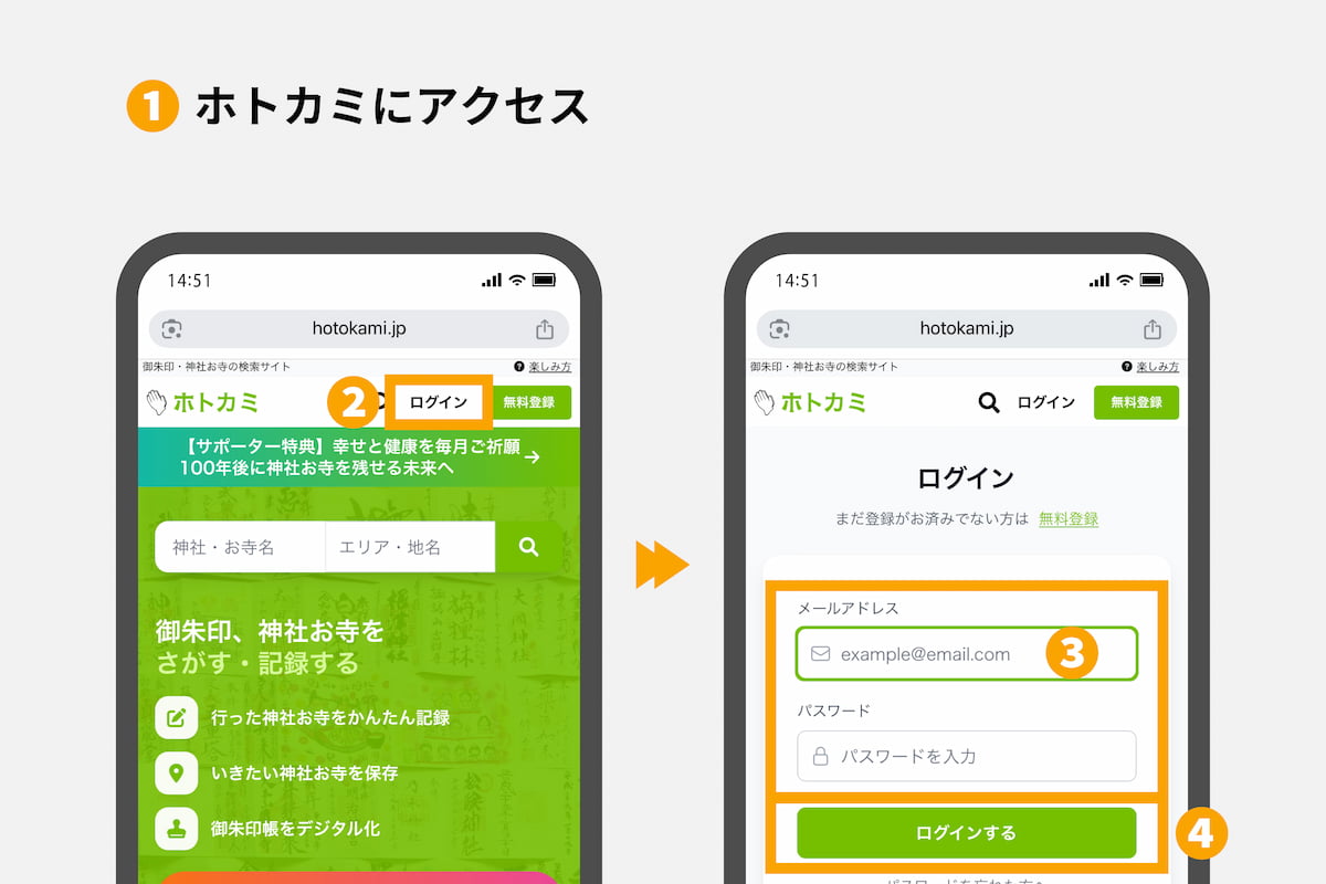 ホトカミWebページのスクリーンショット